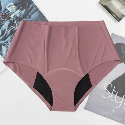 Mid Waist Breathable Period Panties For Teenagers 4 Layers Menstrual Seamless