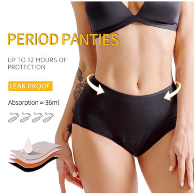 High Rise Period Underwear Panties Cotton 4 Layers Leak Proof Menstrual Panties