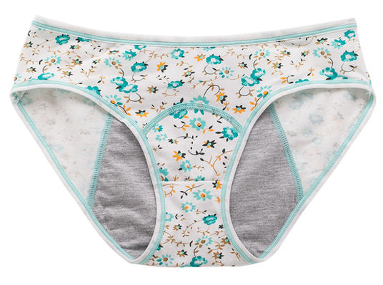 3 Layer Girl Cotton Period Underwear Female Printed Menstrual Period Panties Breathable Physiological Panties