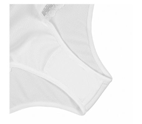 Nylon Womens Underwears White Hi Cut Casual Brief Underpants Bikini Seamless Lace Panties